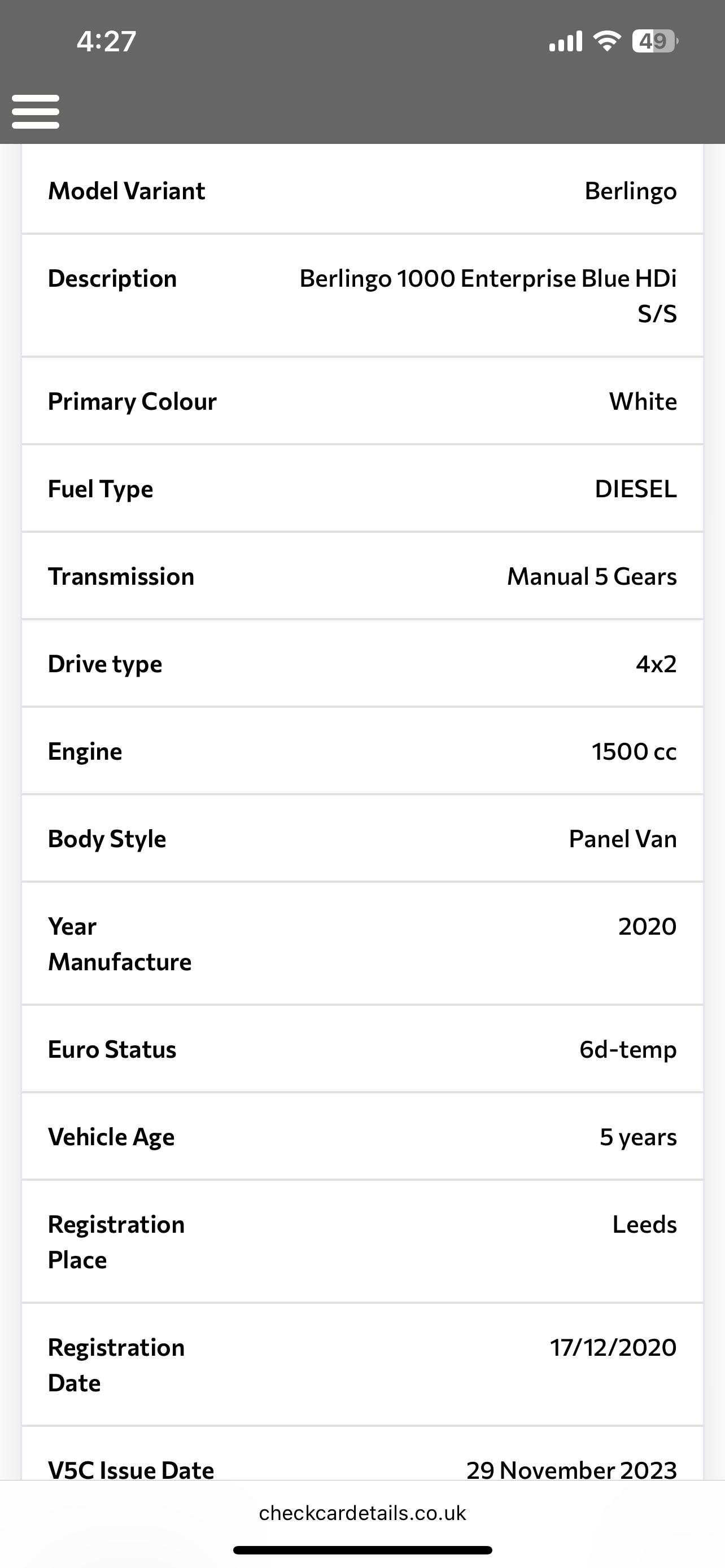 Used Citroen Berlingo 2020 for sale - 76853532: Photo 10