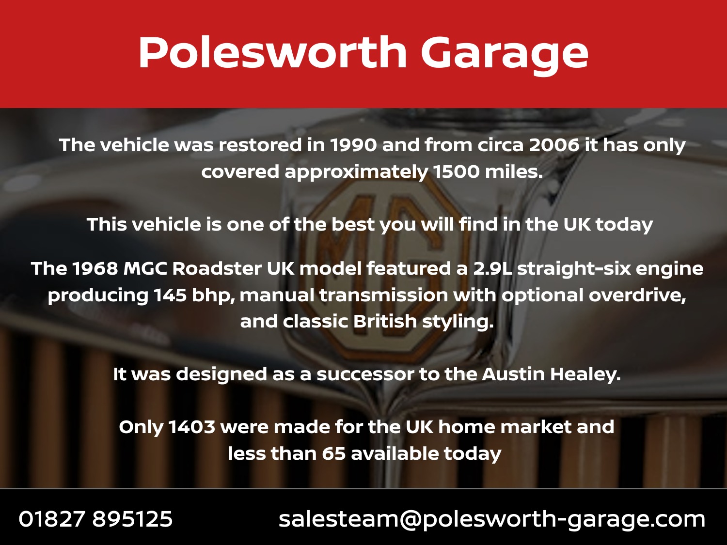 Used MG MGC 1968 for sale - 76518533: Photo 20