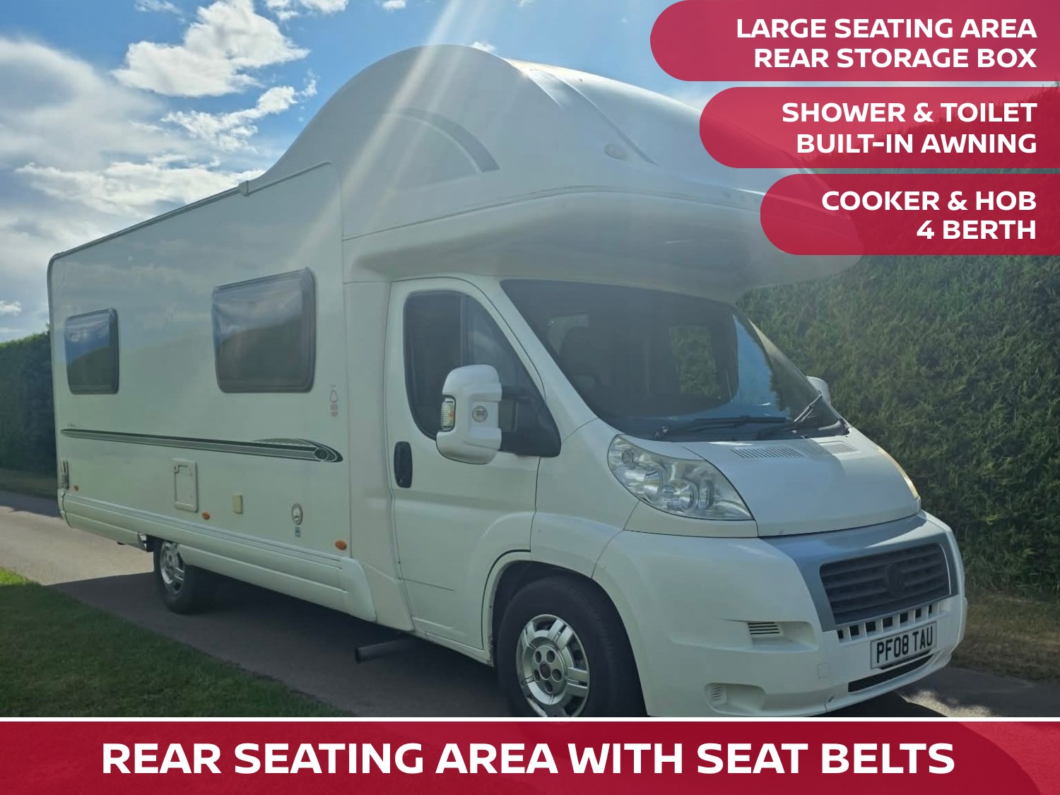 Fiat Ducato Bessacar 40 MAXI 130 M-JET 4 Berth Motorhome Fiat Ducato Bessacar 40 MAXI 130 M-JET 4 Berth Motorhome