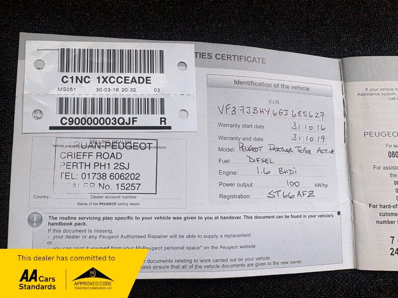 Used Peugeot Partner 2016 for sale - 77766039: Photo 12