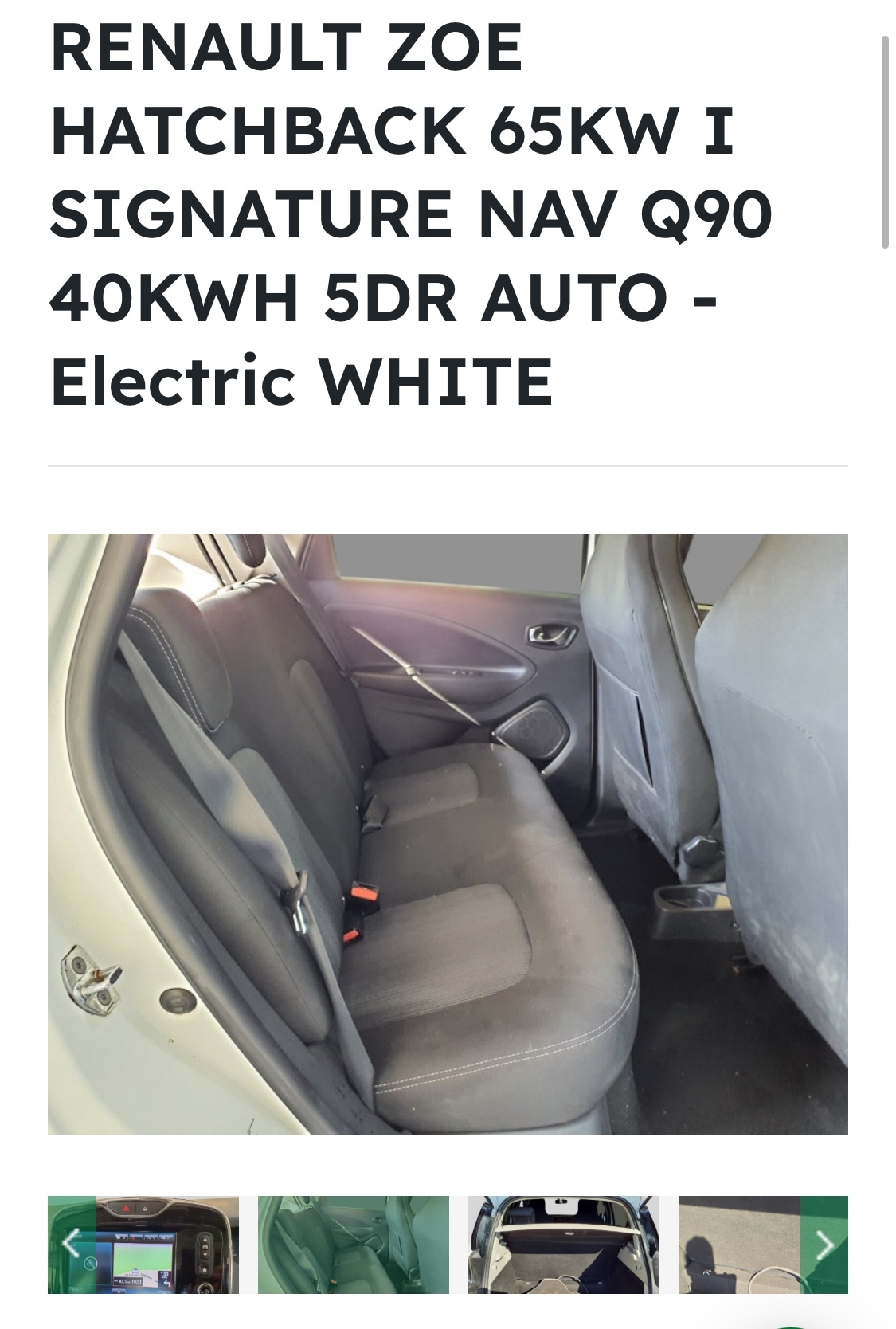 Used Renault Zoe 2018 for sale - 76348659: Photo 6
