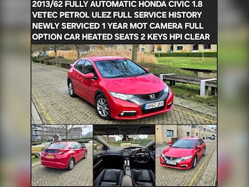 2012 (62) - 2013/62 AUTOMATIC 1YEAR MOT ULEZ FULL OPTION 2 KEYS FULL SERVICE CAMERA NAV 5-Door