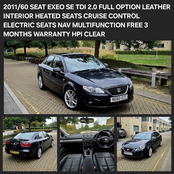 Cheap SEAT Exeo 2011 (60) - 2.0 TDI CR SE Tech 4dr [143]FULL OPTION LEATHER SEATS HEATED HPI CLEAR for sale in Erith, Greater London