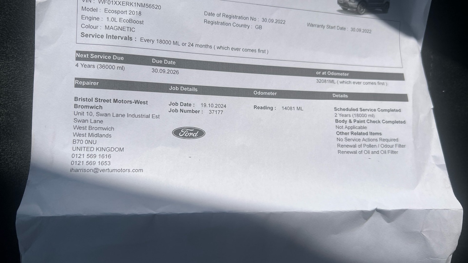 Vehicle 22