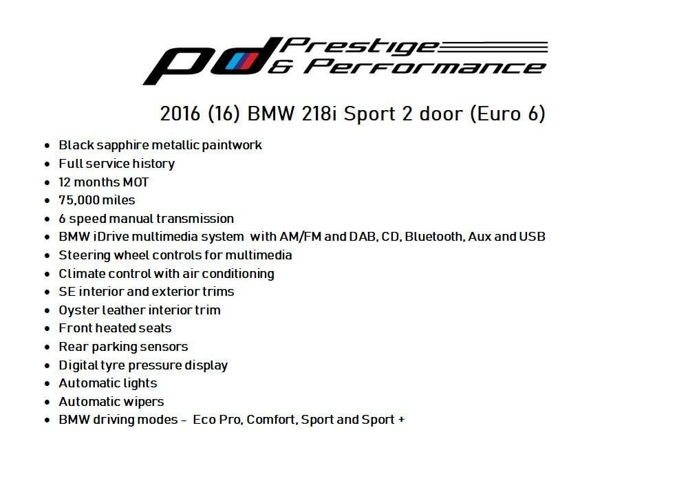 Used BMW 2 Series 2016 for sale - 77455898: Photo 7