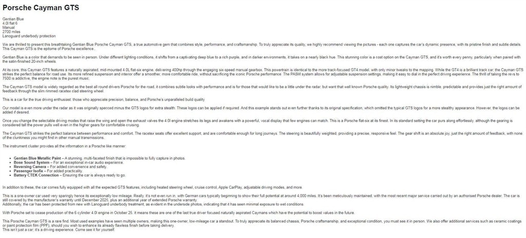Used Porsche Cayman 2022 for sale - 77679124: Photo 15