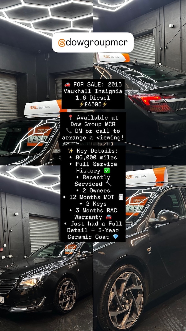 Used Vauxhall Insignia 2015 for sale - 76293461: Photo 2