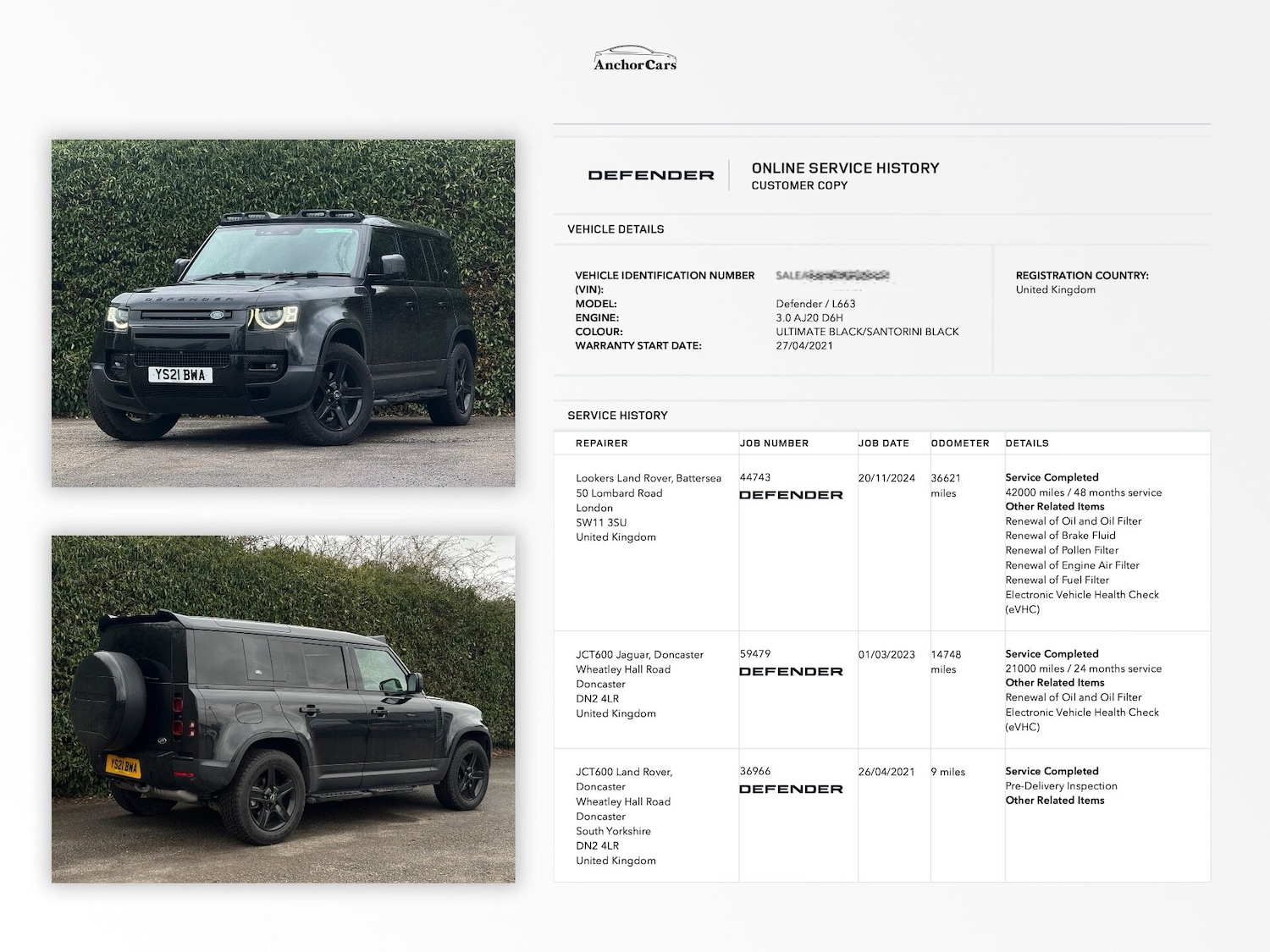 Used Land Rover Defender 2021 for sale - 77432733: Photo 38