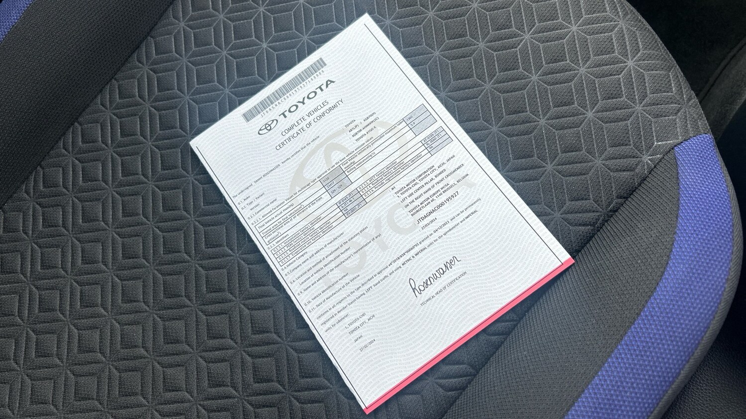 2024 Toyota Aygo X 1.0 VVT-i Edge 5dr Petrol Hatchback Hatchback Petrol Manual - Picture 24 of 24
