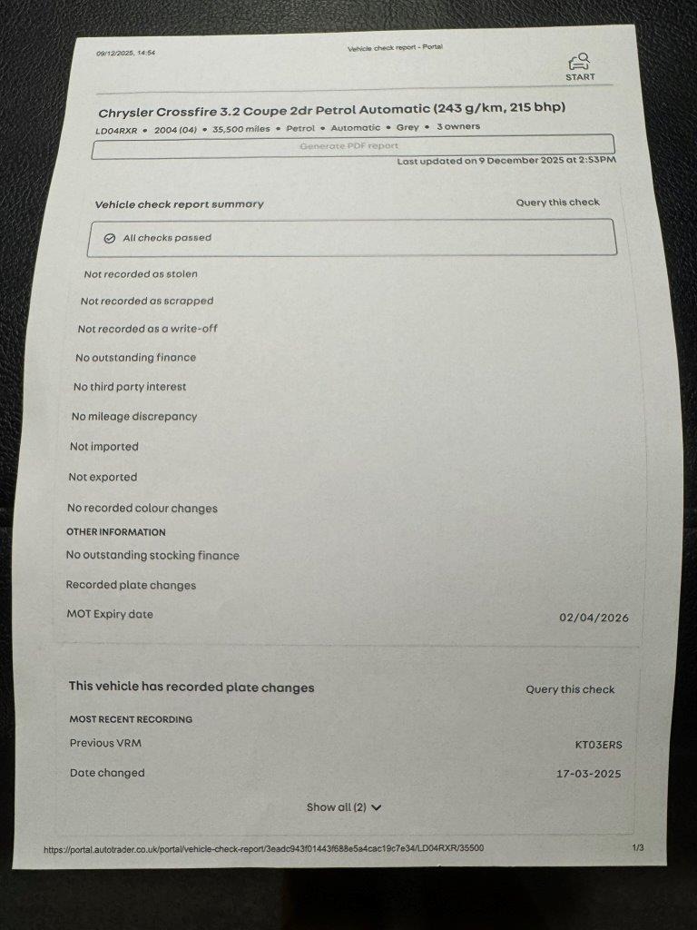 Used Chrysler Crossfire 2004 for sale - 76932214: Photo 83