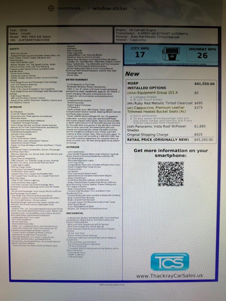 Used Ford Lincoln 2017 for sale - 76332420: Photo 66