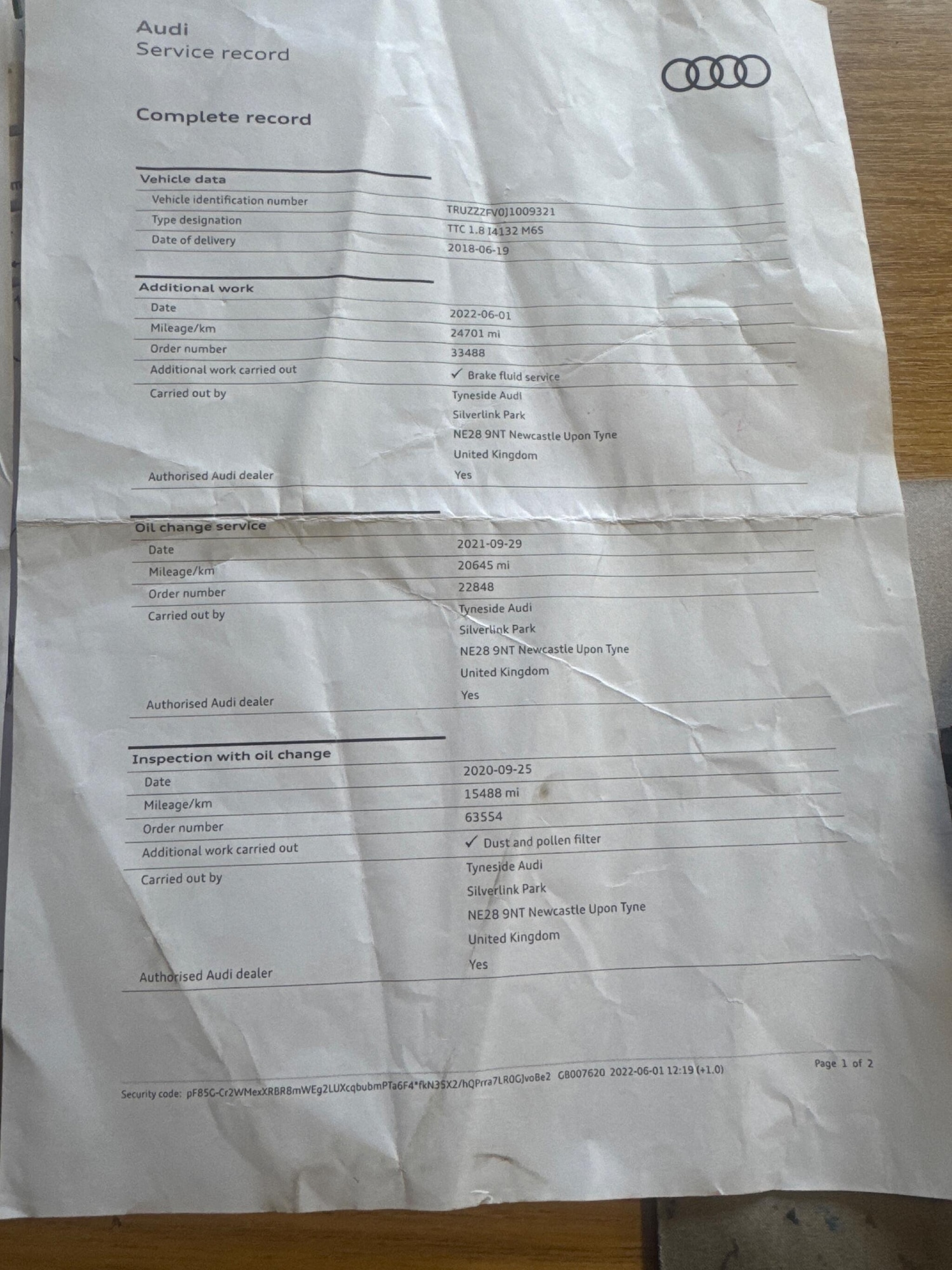 Used Audi TT 2018 for sale - 76913305: Photo 1