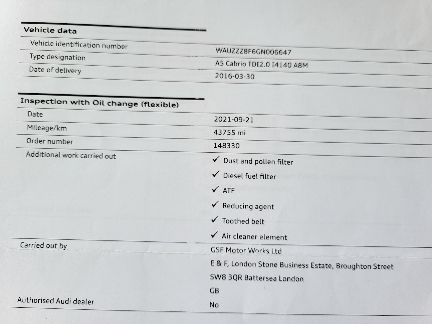 Used Audi A5 Cabriolet 2016 for sale - 76346845: Photo 45