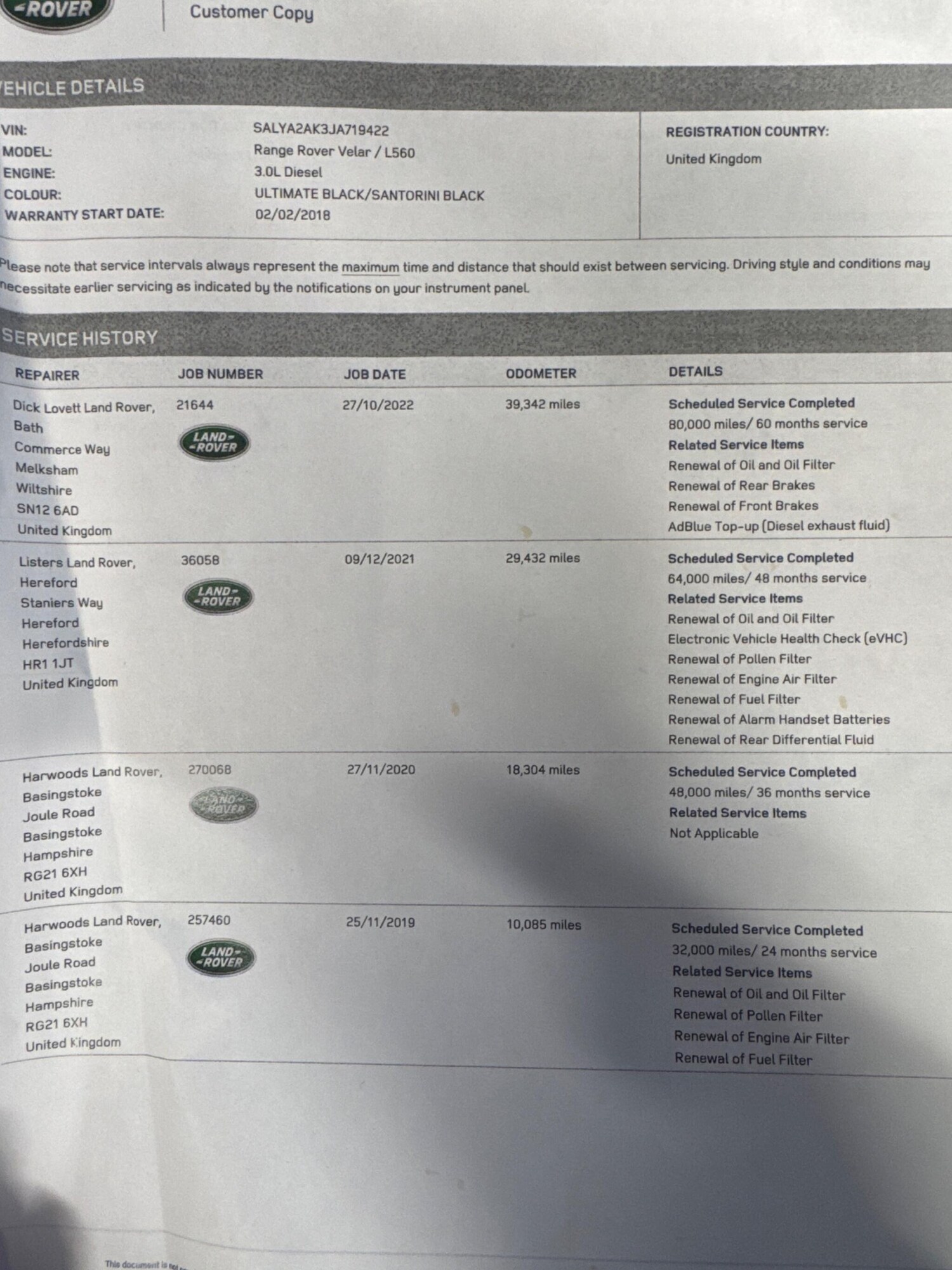 Used Land Rover Range Rover Velar 2018 for sale - 76284263: Photo 40