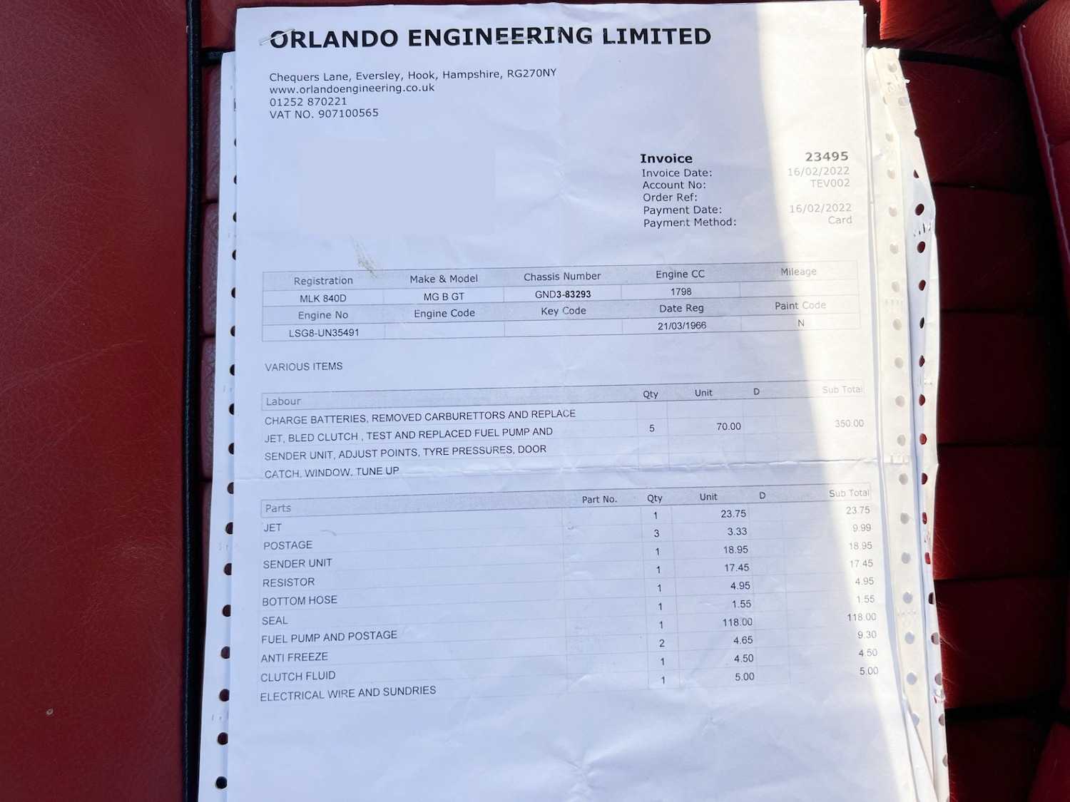 Used MG MGB GT 1966 for sale - 76018307: Photo 68