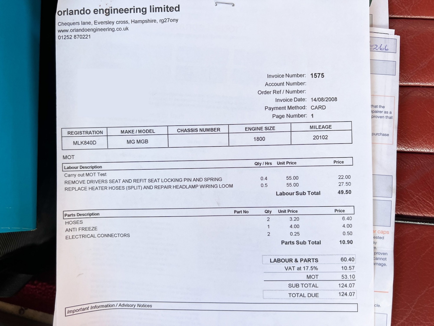 Used MG MGB GT 1966 for sale - 76018307: Photo 74