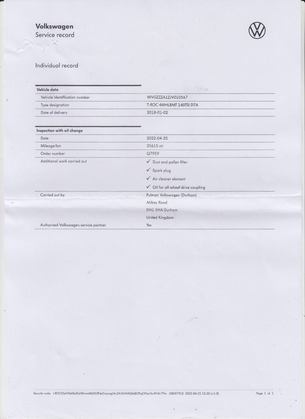 Used Volkswagen T-Roc 2018 for sale - 76481797: Photo 8