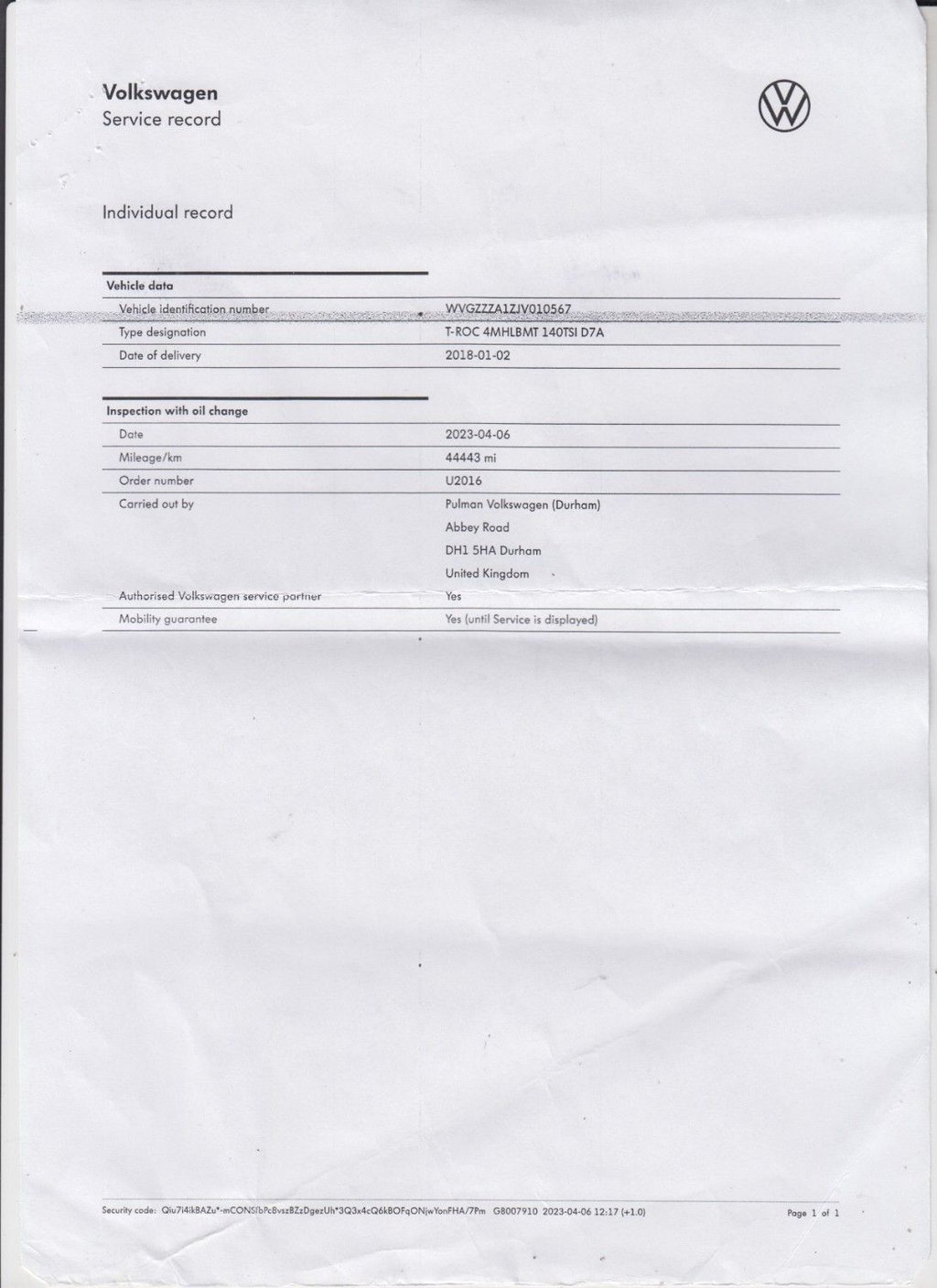 Used Volkswagen T-Roc 2018 for sale - 76481797: Photo 9