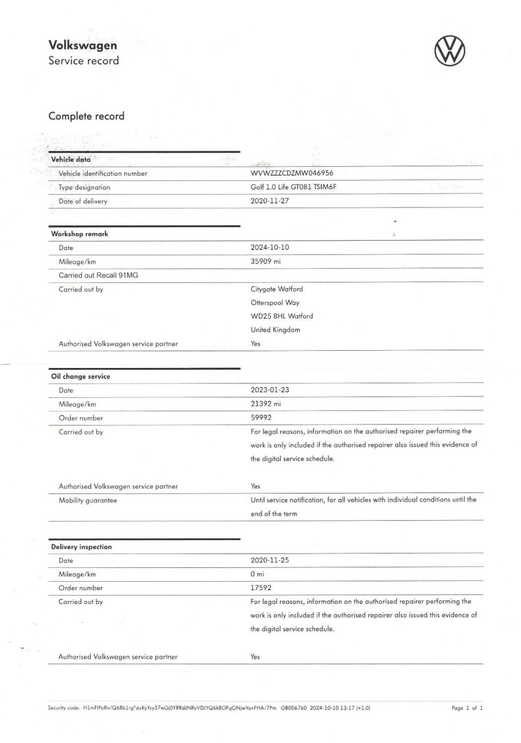 Used Volkswagen Golf 2020 for sale - 78043941: Photo 5