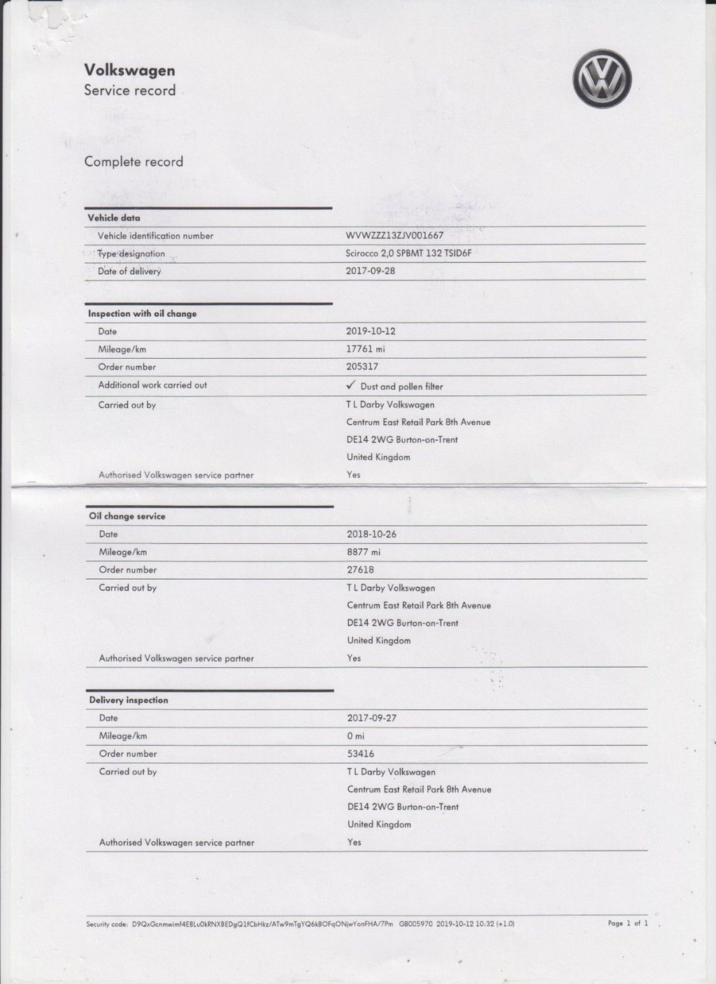 Used Volkswagen Scirocco 2017 for sale - 77027102: Photo 6