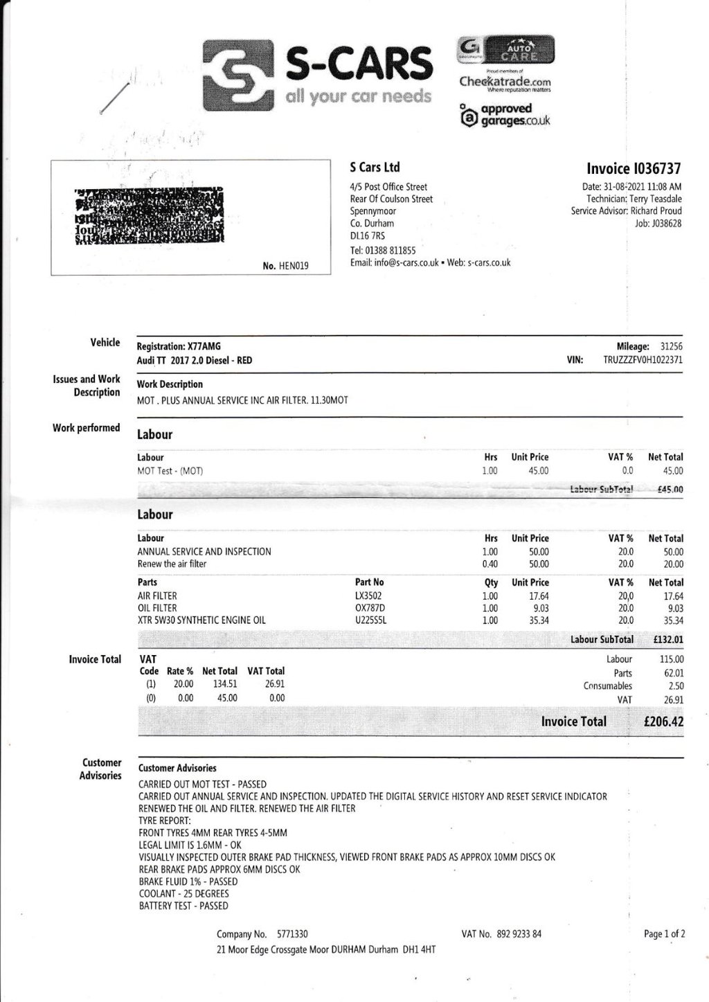 Used Audi TT 2017 for sale - 75654116: Photo 38