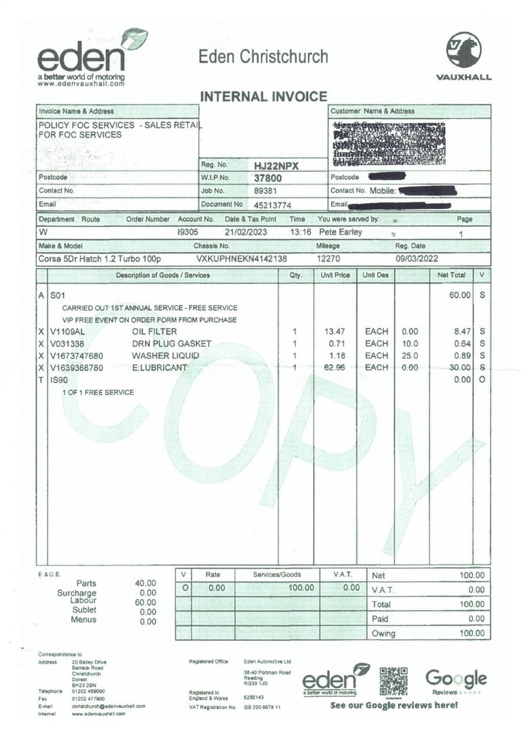 Used Vauxhall Corsa 2022 for sale - 78002402: Photo 39