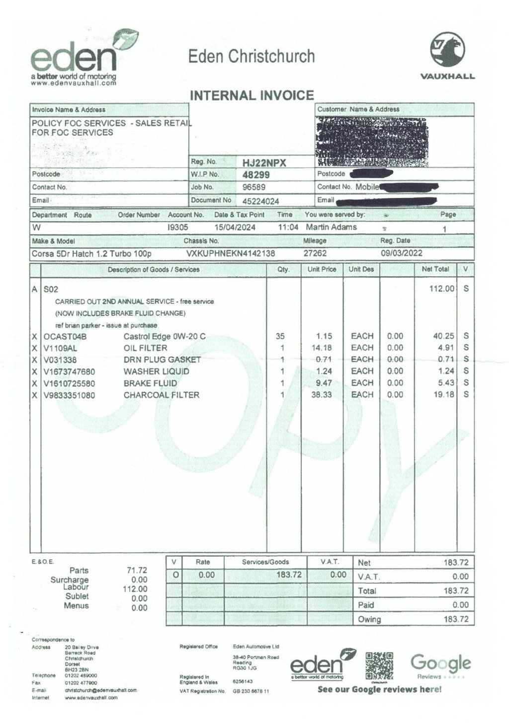 Used Vauxhall Corsa 2022 for sale - 78002402: Photo 40