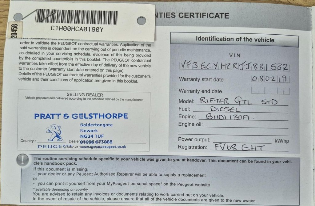 Used Peugeot Rifter 2019 for sale - 77734214: Photo 7