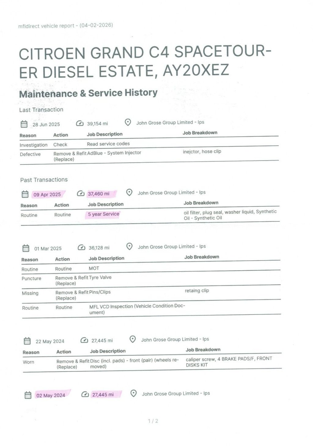 Used Citroen C4 Grand Picasso 2020 for sale - 77451910: Photo 40