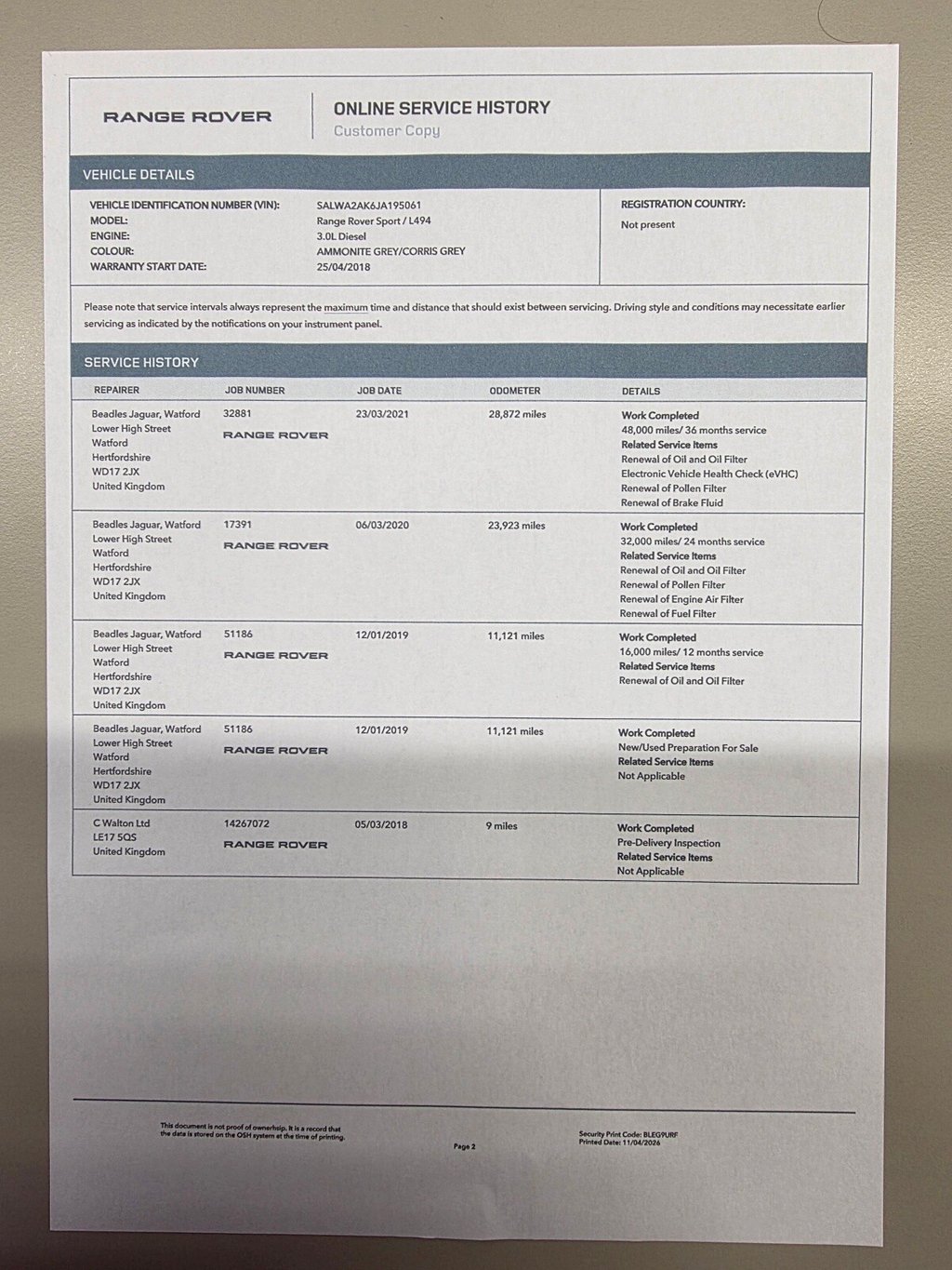 Used Land Rover Range Rover Sport 2018 for sale - 78212412: Photo 3