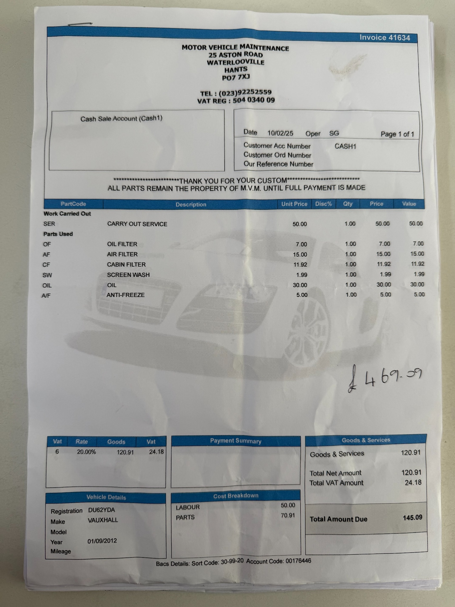 Used Vauxhall Meriva 2012 for sale - 76777408: Photo 32