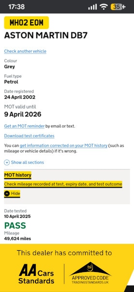 Used Aston Martin DB7 2002 for sale - 76583036: Photo 16