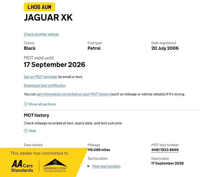 Used Jaguar XK 2006 for sale - 75865804: Photo 17