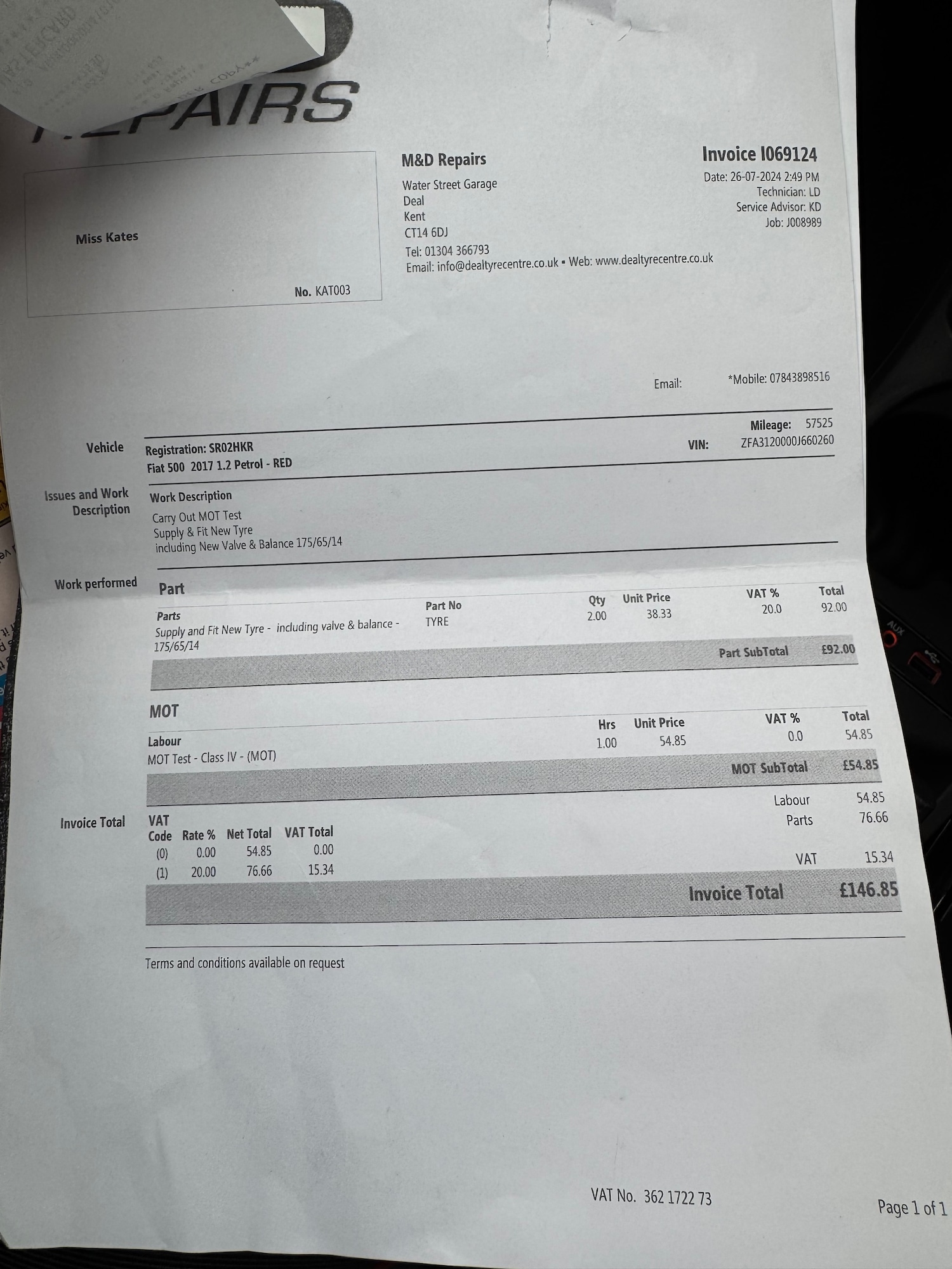 Used Fiat 500 2017 for sale - 76287021: Photo 17