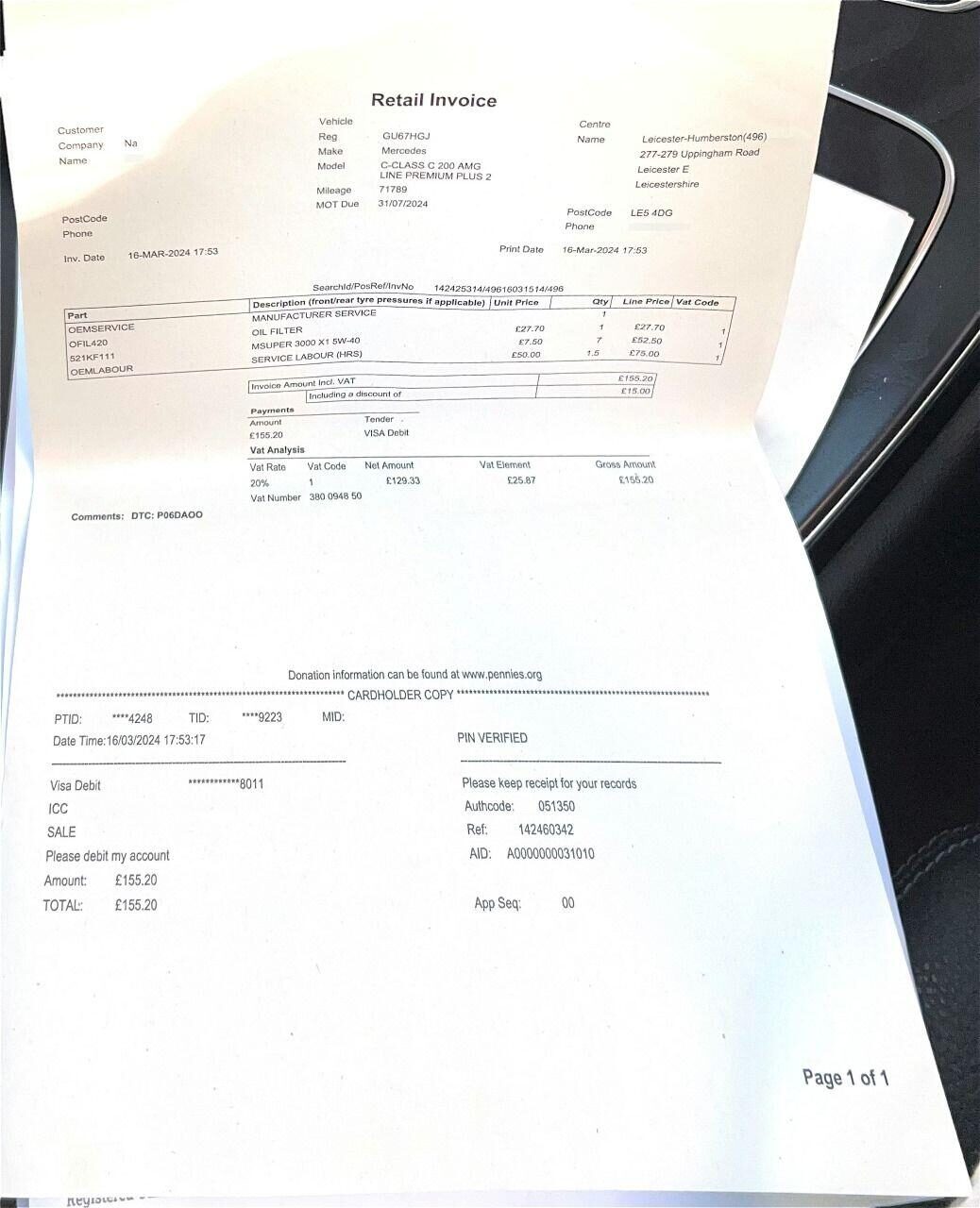 Used Mercedes-Benz C Class 2017 for sale - 76836104: Photo 11