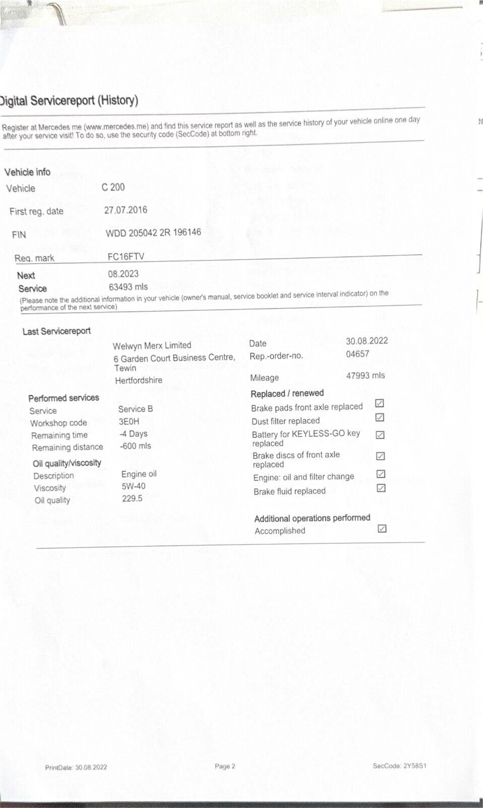 Used Mercedes-Benz C Class 2016 for sale - 77616188: Photo 11