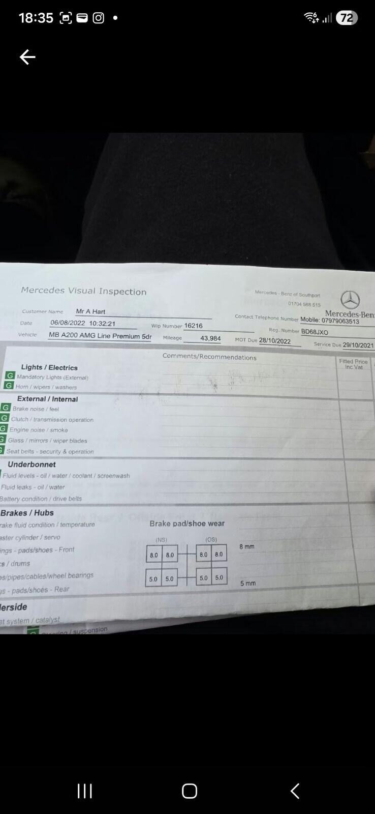 Used Mercedes-Benz A-Class 2018 for sale - 77394052: Photo 9