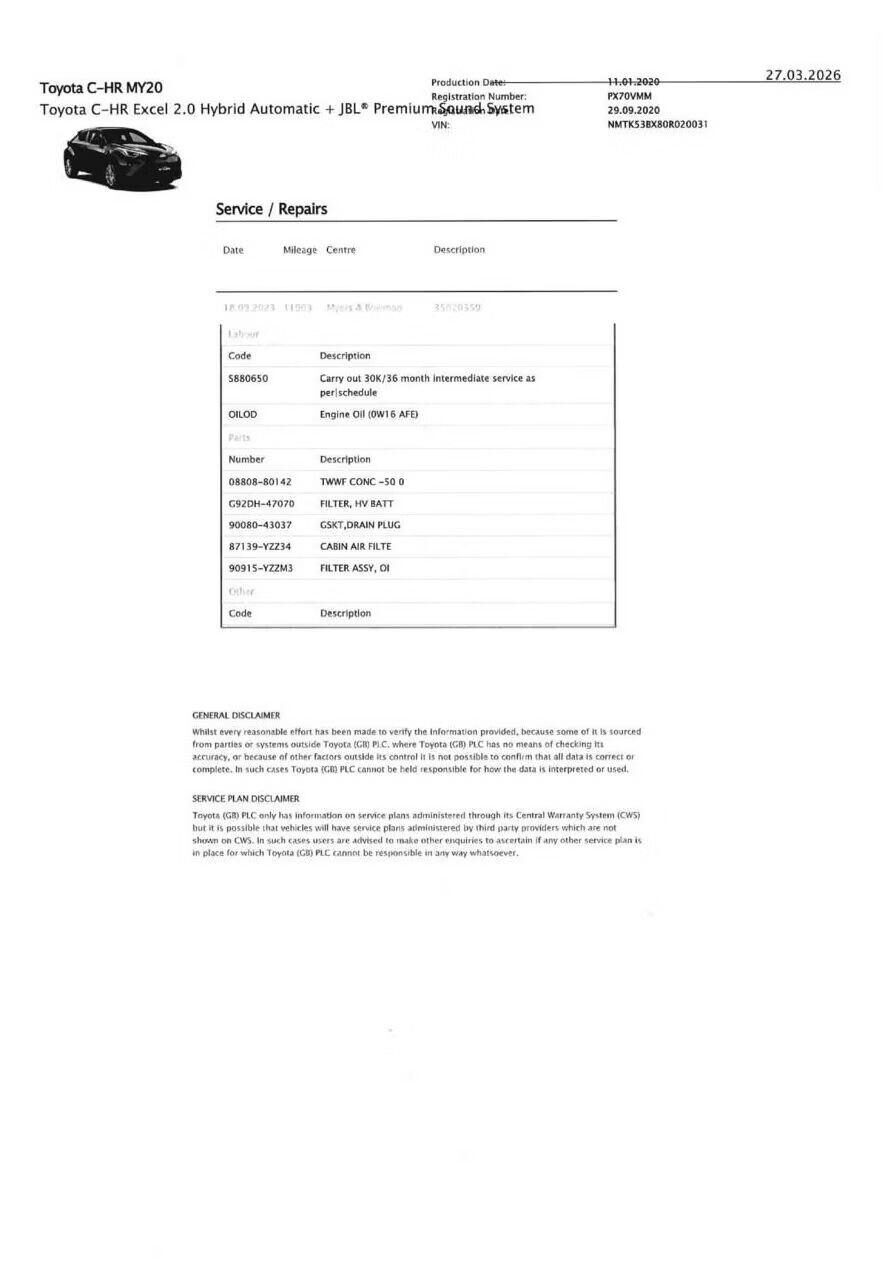 Used Toyota C-HR 2020 for sale - 78066261: Photo 12