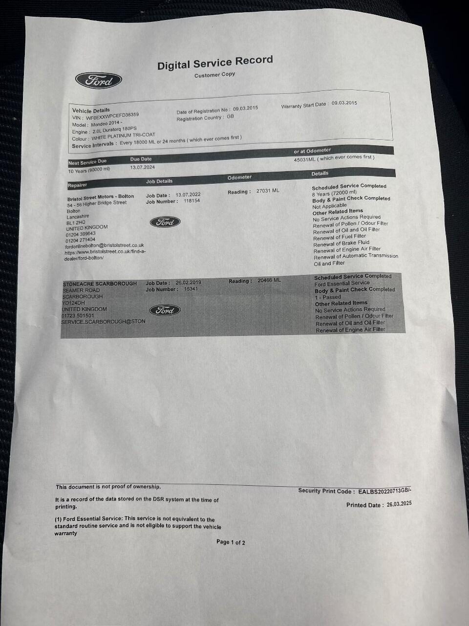 Used Ford Mondeo 2015 for sale - 76437135: Photo 7