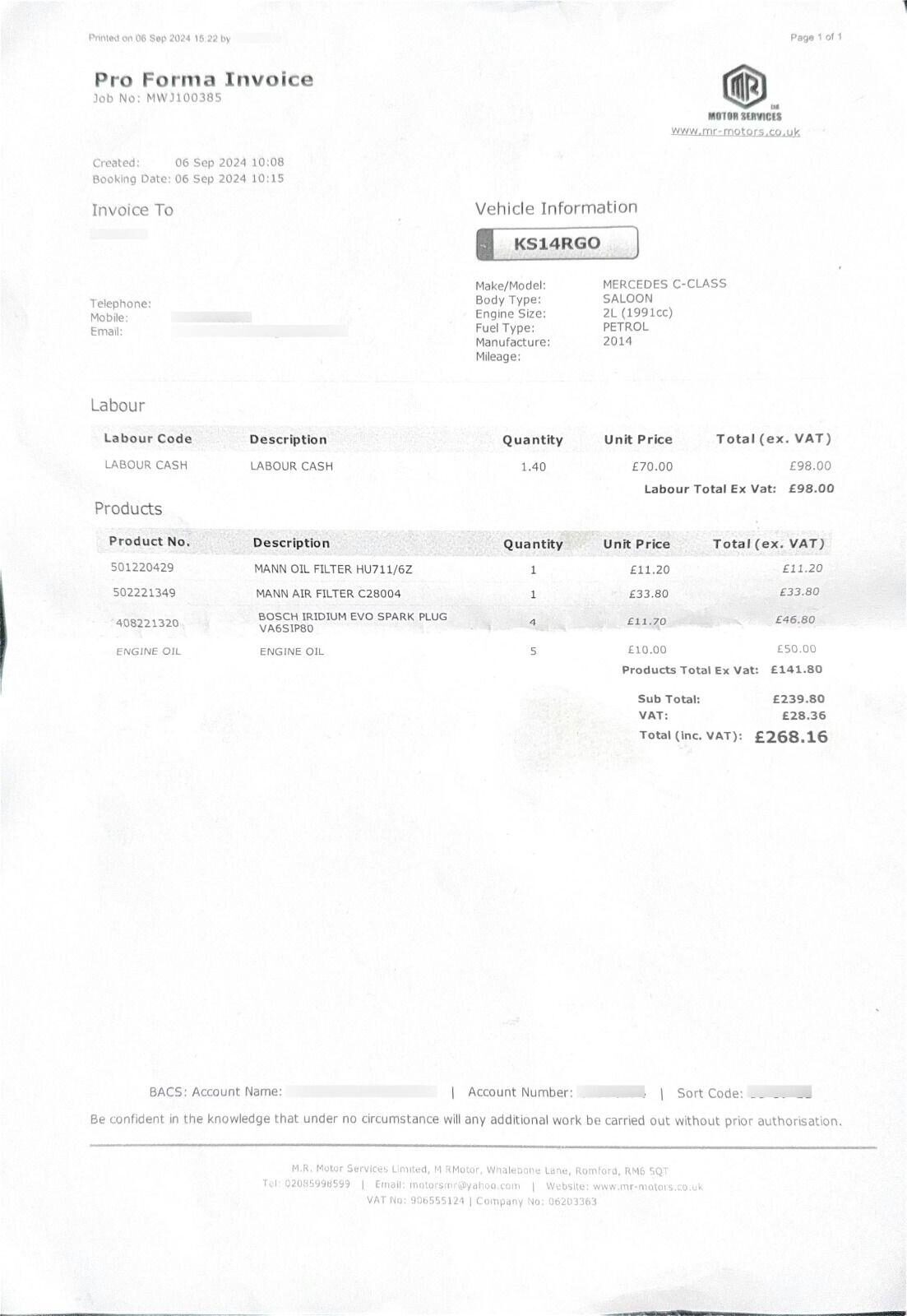 Used Mercedes-Benz C Class 2014 for sale - 78139488: Photo 8