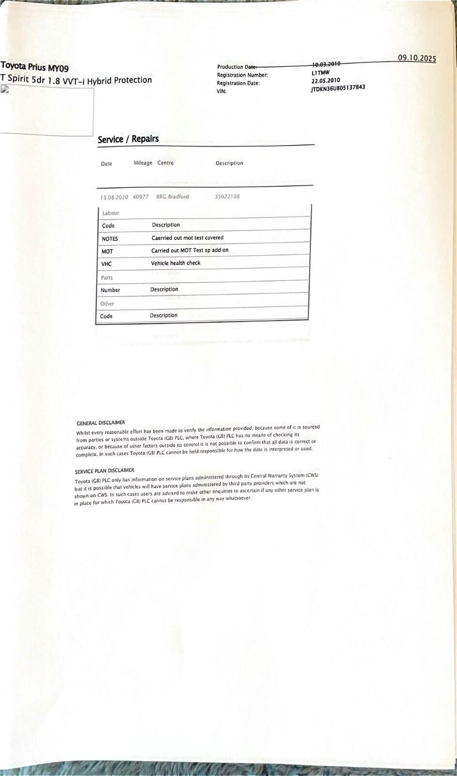 Used Toyota Prius 2010 for sale - 77915531: Photo 10