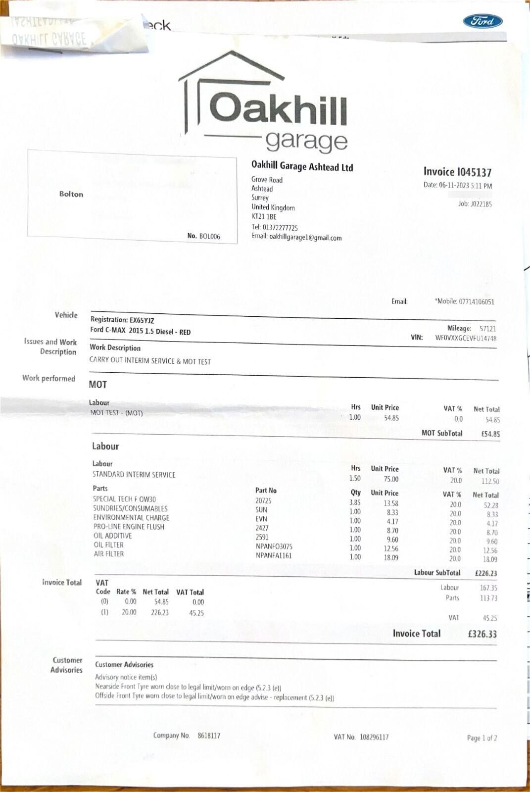 Used Ford C-Max 2015 for sale - 77628890: Photo 28