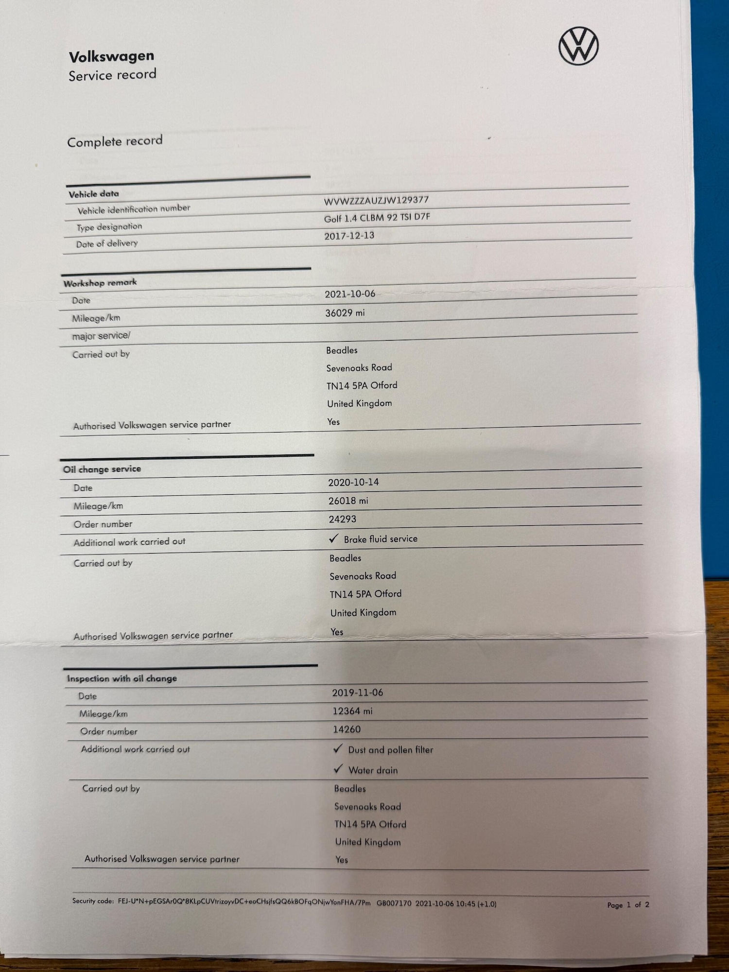 Used Volkswagen Golf 2017 for sale - 76388978: Photo 43