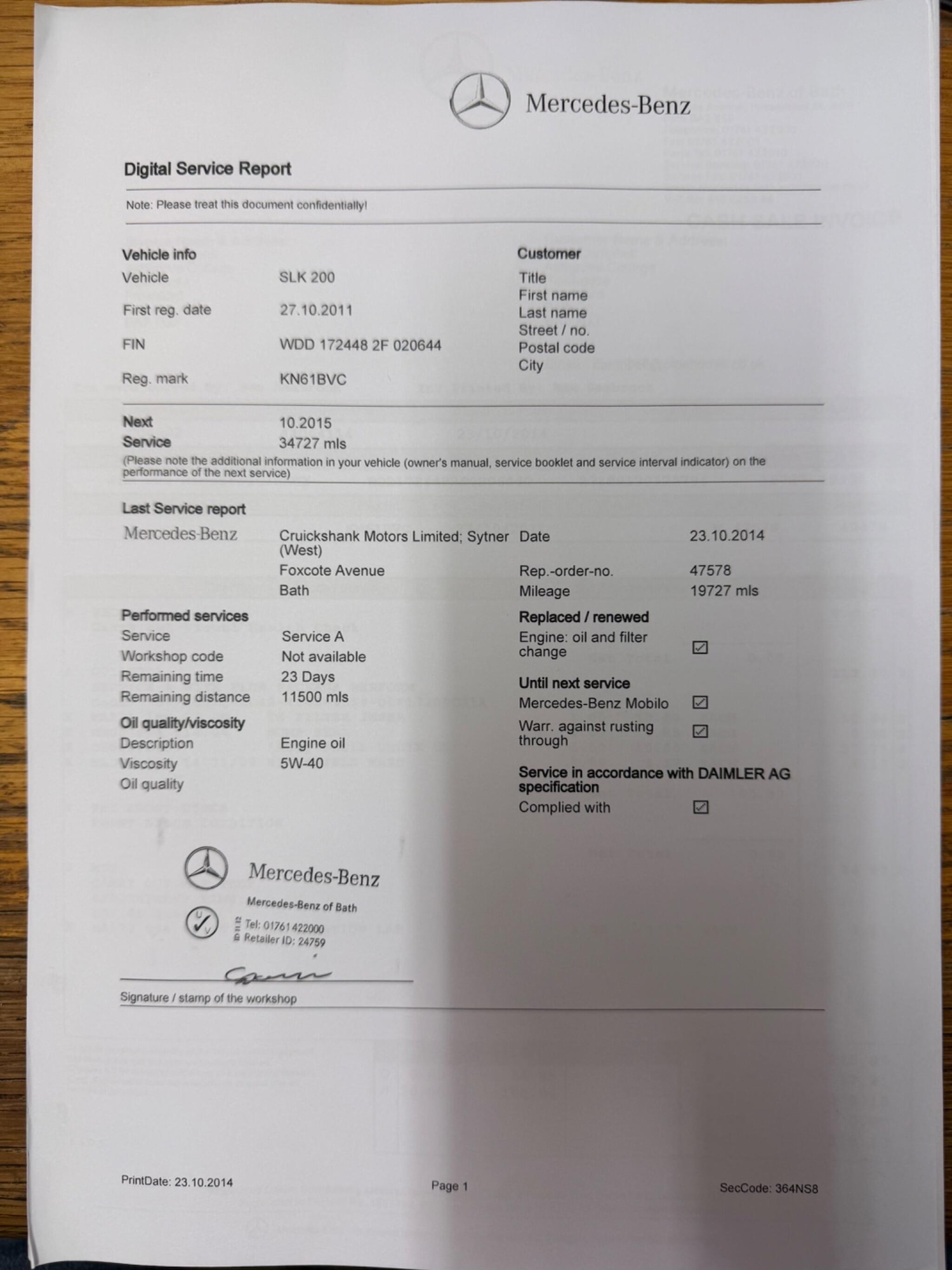 Used Mercedes-Benz SLK 2011 for sale - 77524106: Photo 80