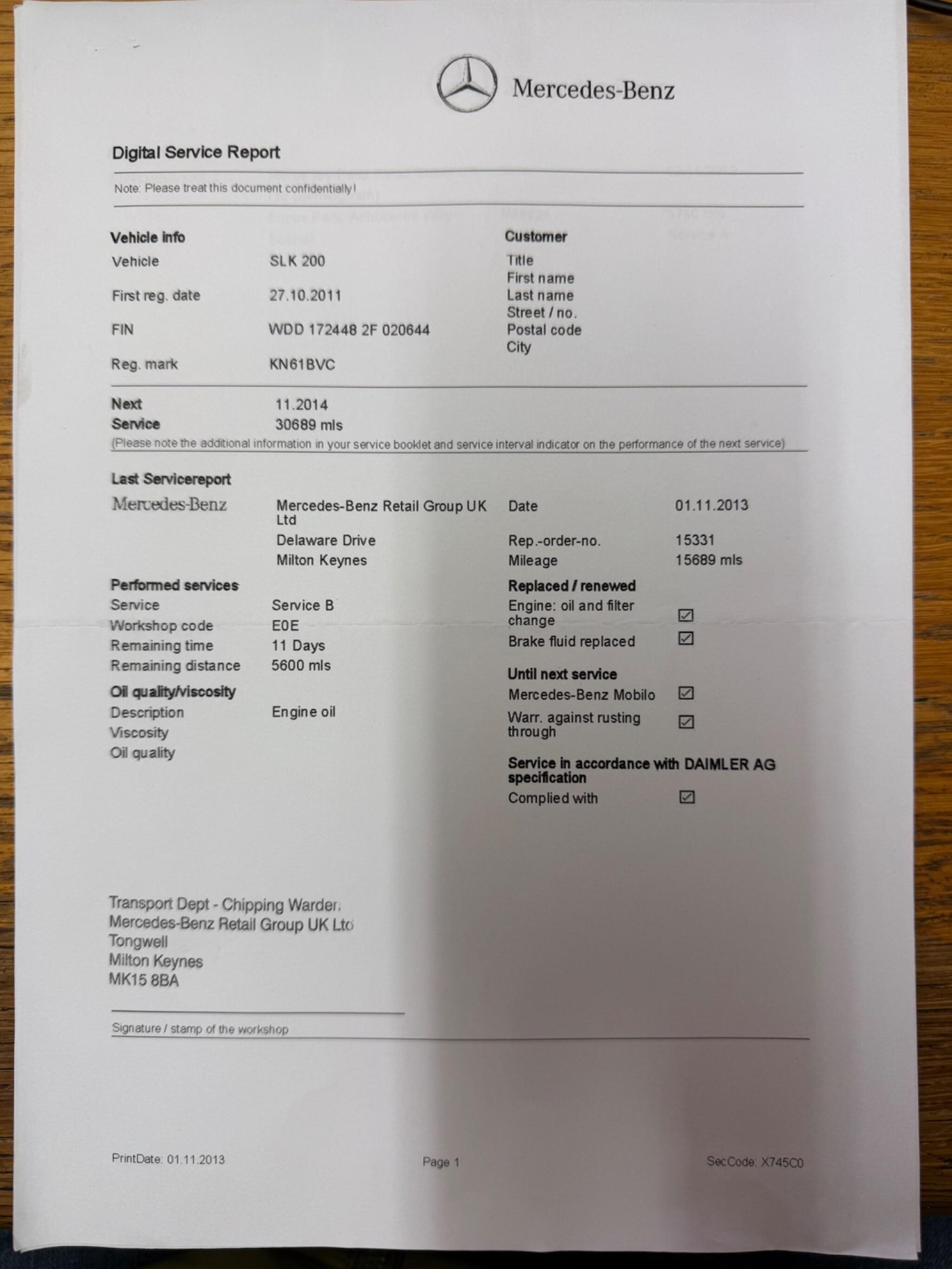 Used Mercedes-Benz SLK 2011 for sale - 77524106: Photo 82