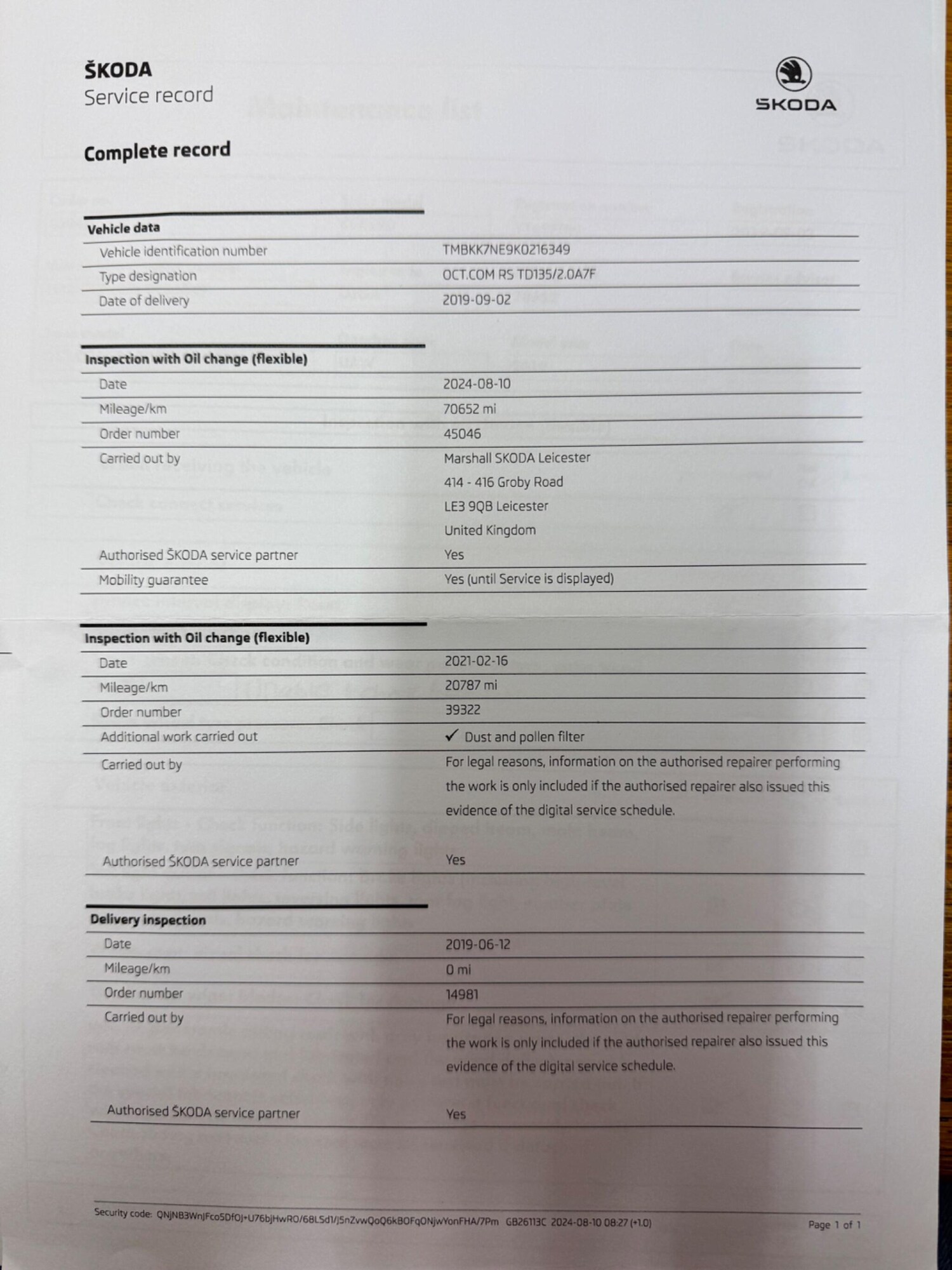 Used Skoda Octavia 2019 for sale - 77509718: Photo 43
