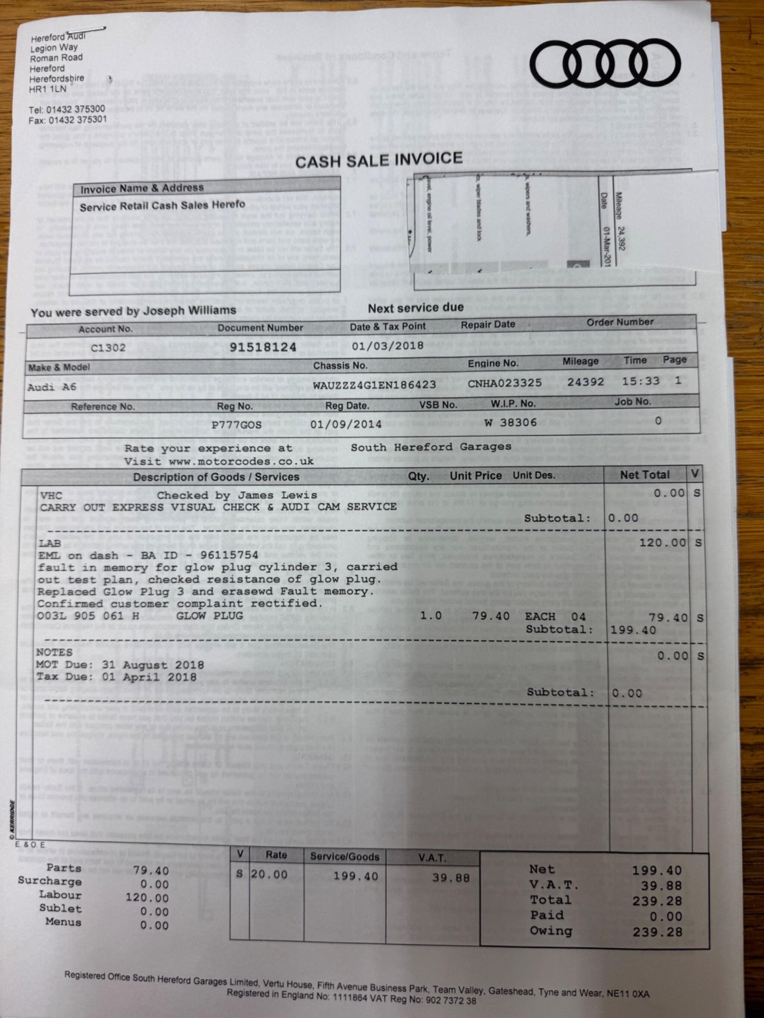 Used Audi A6 2014 for sale - 77625595: Photo 63