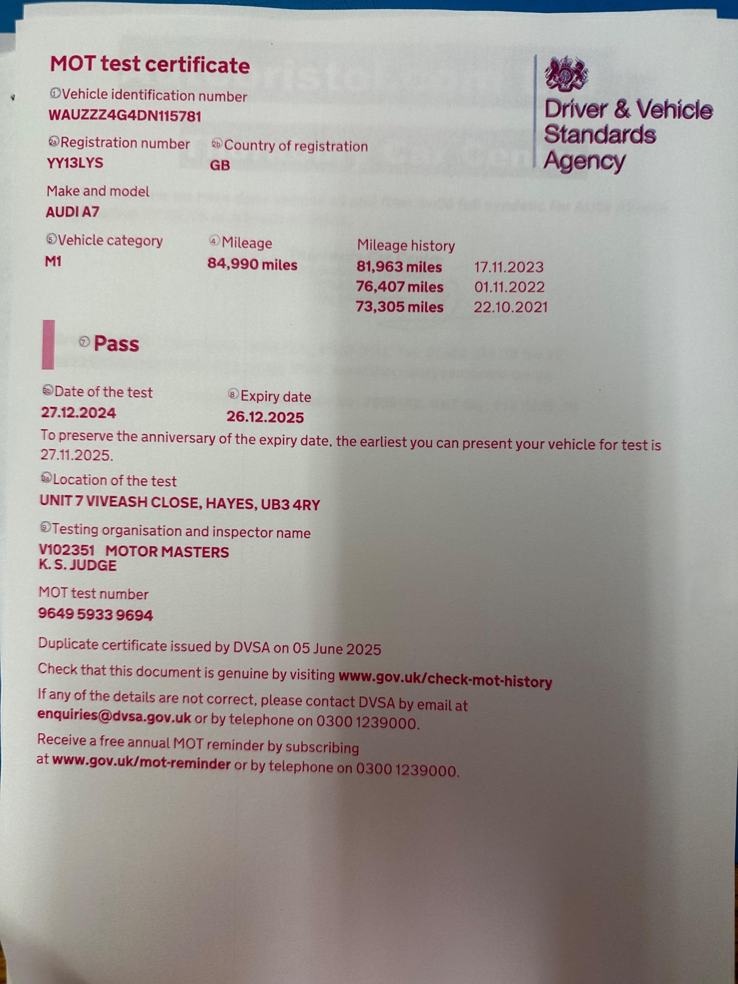 Used Audi A7 2013 for sale - 76849765: Photo 50