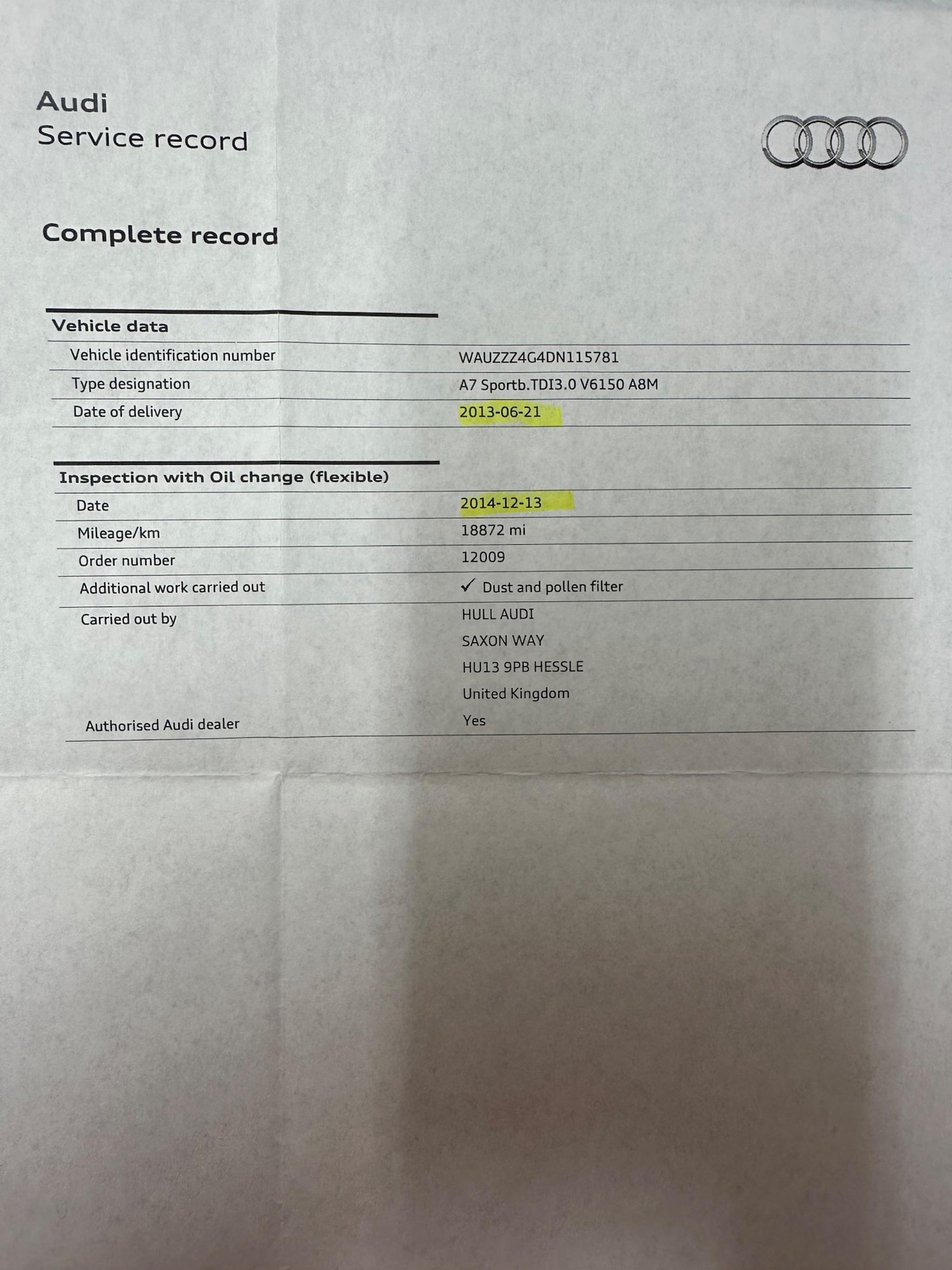 Used Audi A7 2013 for sale - 76849765: Photo 55