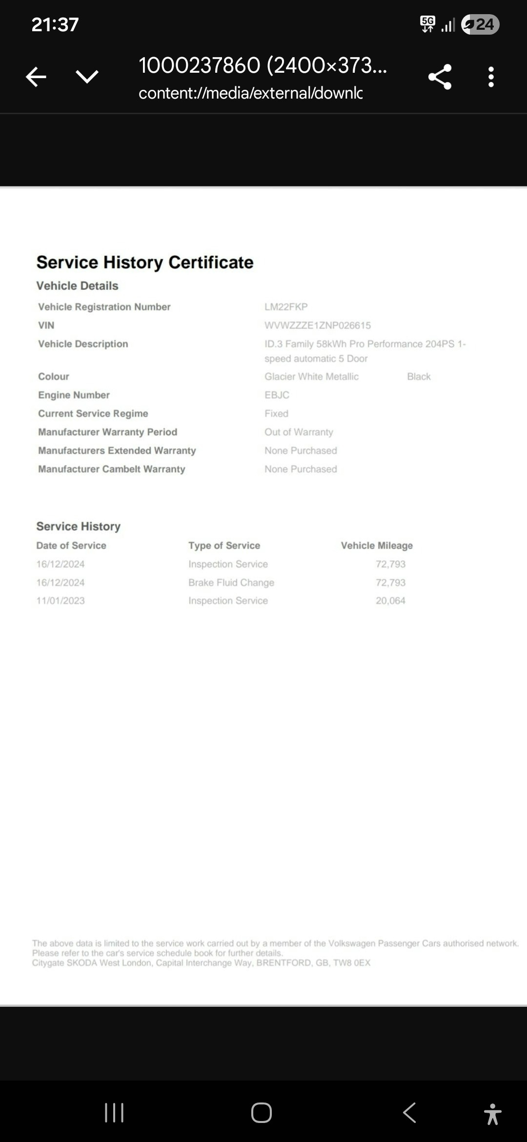 Used Volkswagen ID.3 2022 for sale - 76404983: Photo 40